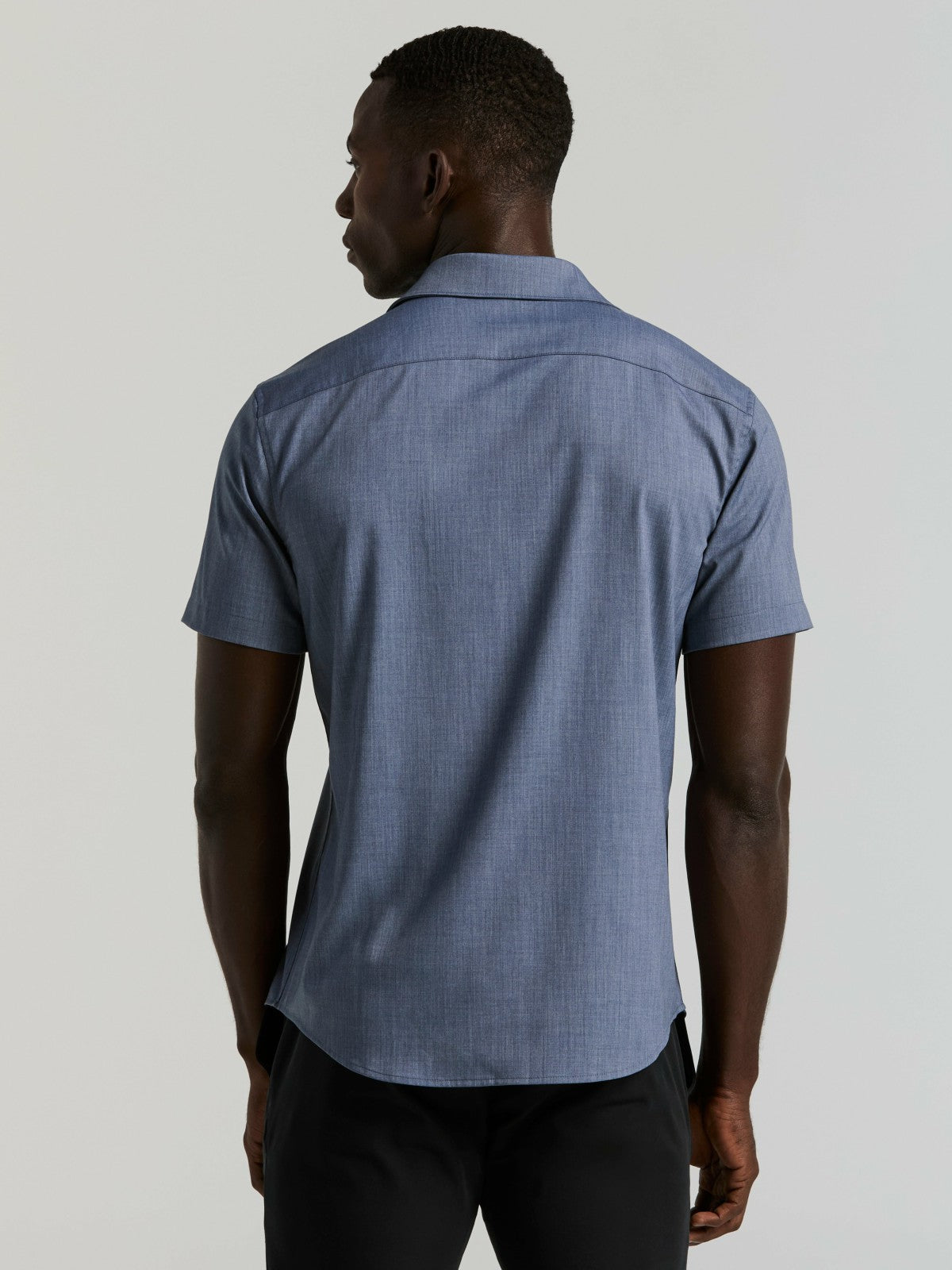Slim Fit Total Stretch Heathered Short Sleeve Shirt