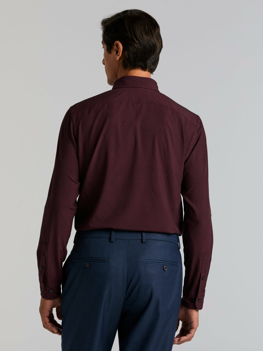 Diamond Print Slim Fit Total Stretch Shirt