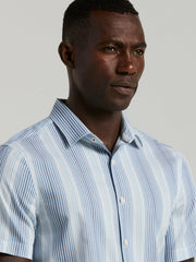 Multi Tonal Vertical Stripe Shirt