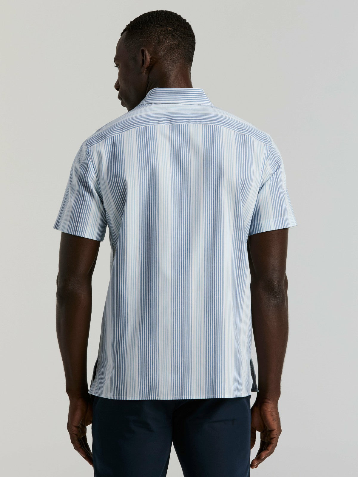 Multi Tonal Vertical Stripe Shirt