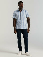 Multi Tonal Vertical Stripe Shirt