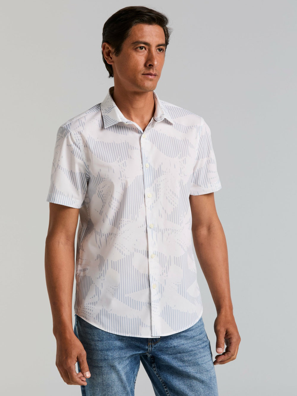Slim Fit Feather Print Shirt