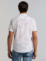 Slim Fit Feather Print Shirt