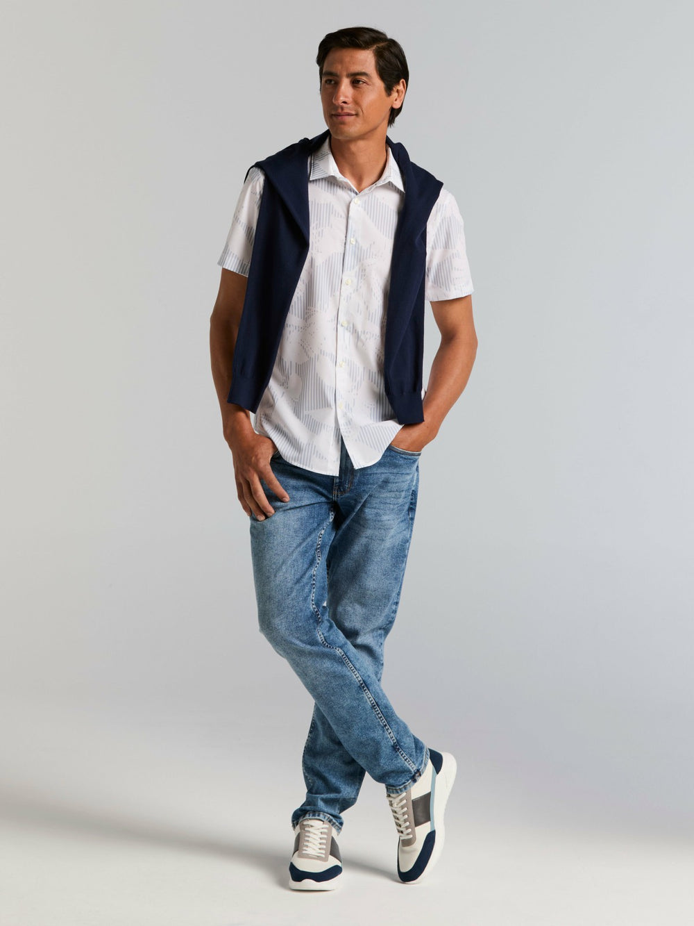 Slim Fit Feather Print Shirt