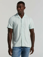 EcoVero™ Striped Camp Collar Shirt