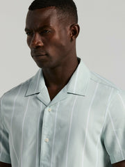 EcoVero™ Striped Camp Collar Shirt