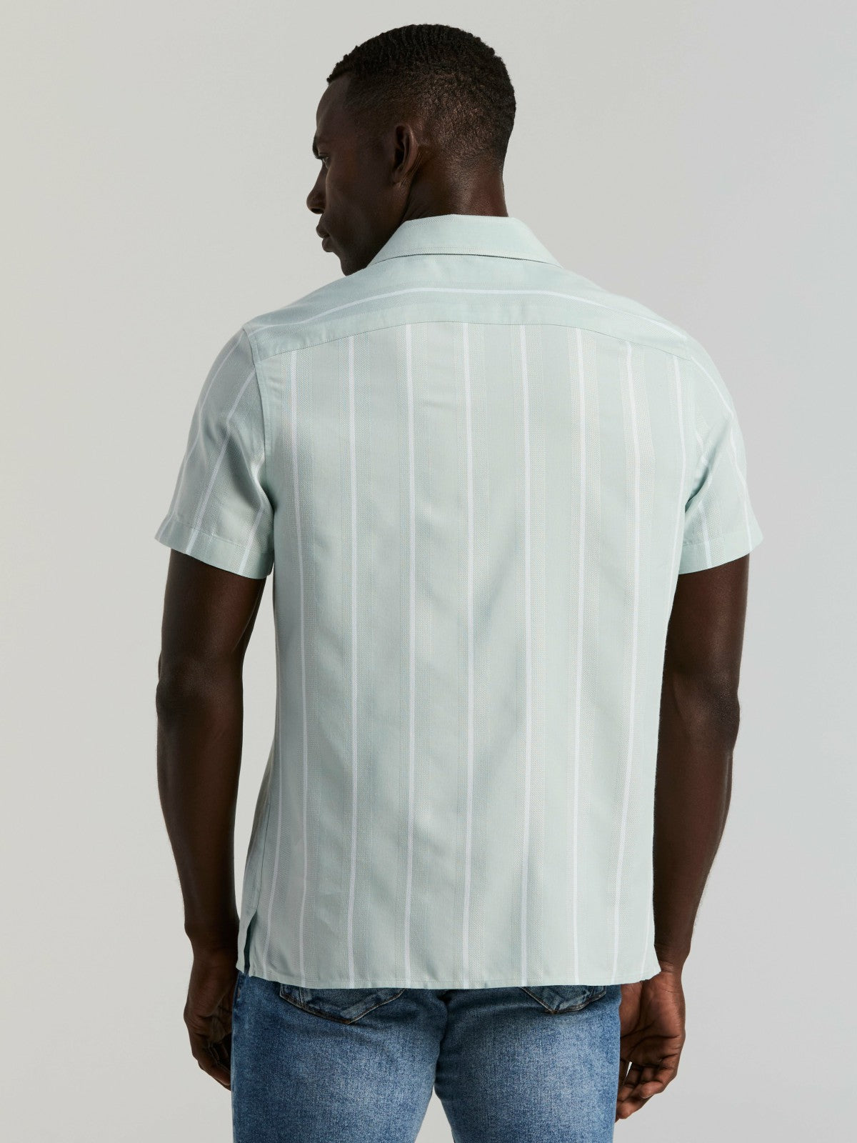 EcoVero™ Striped Camp Collar Shirt