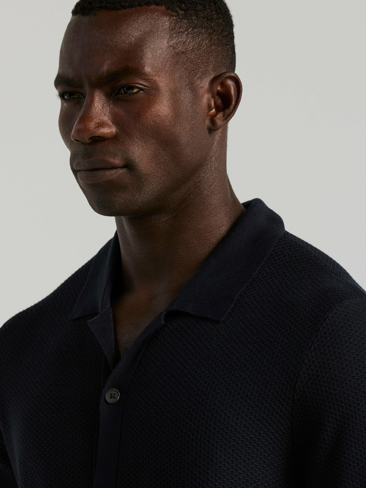 Short Sleeve Button Front Sweater