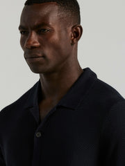 Short Sleeve Button Front Sweater