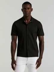 Ribbed Button Front Knit