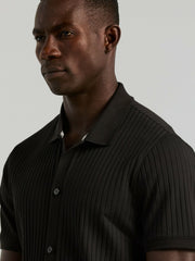Ribbed Button Front Knit