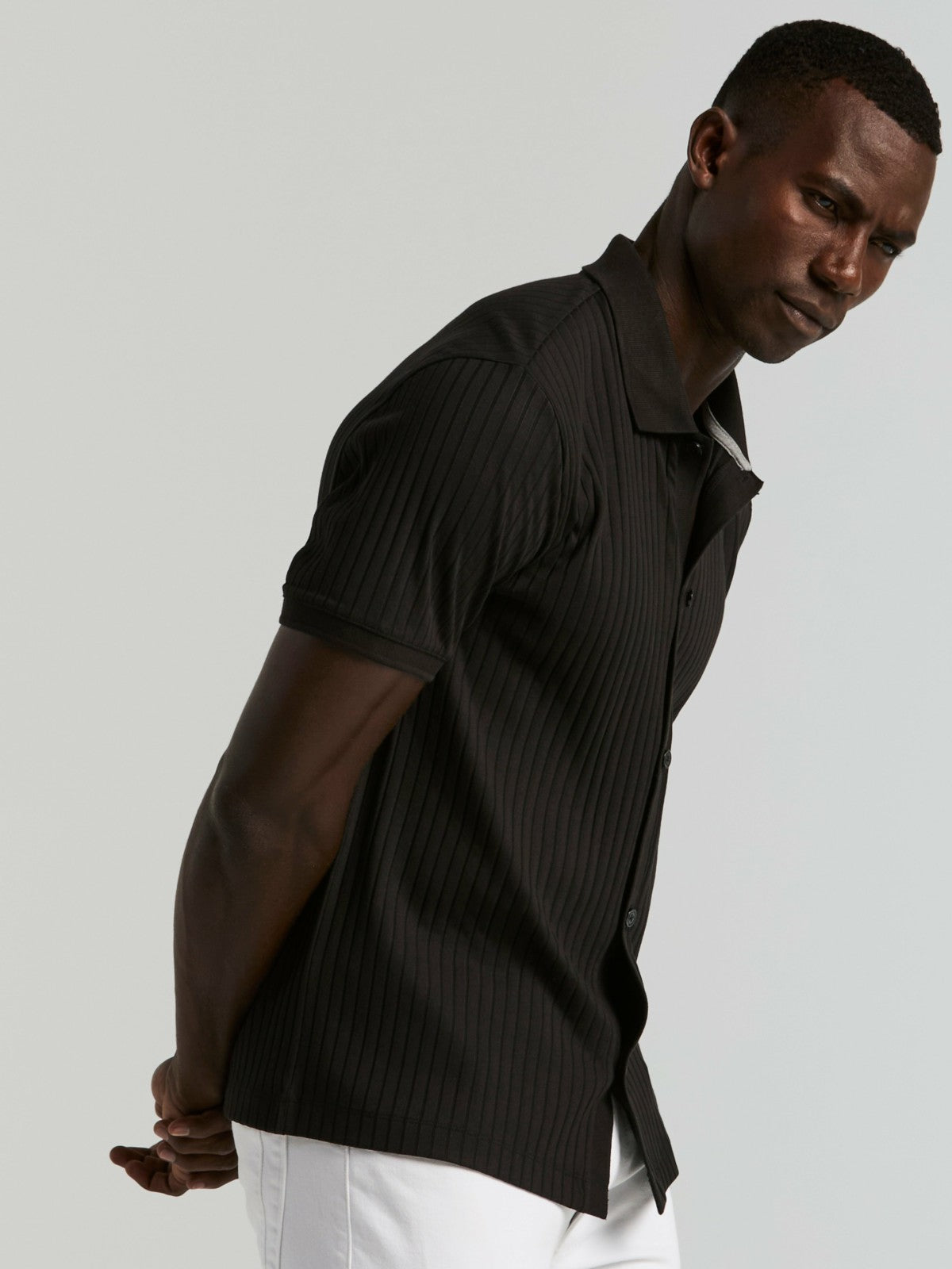 Ribbed Button Front Knit
