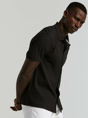 Ribbed Button Front Knit