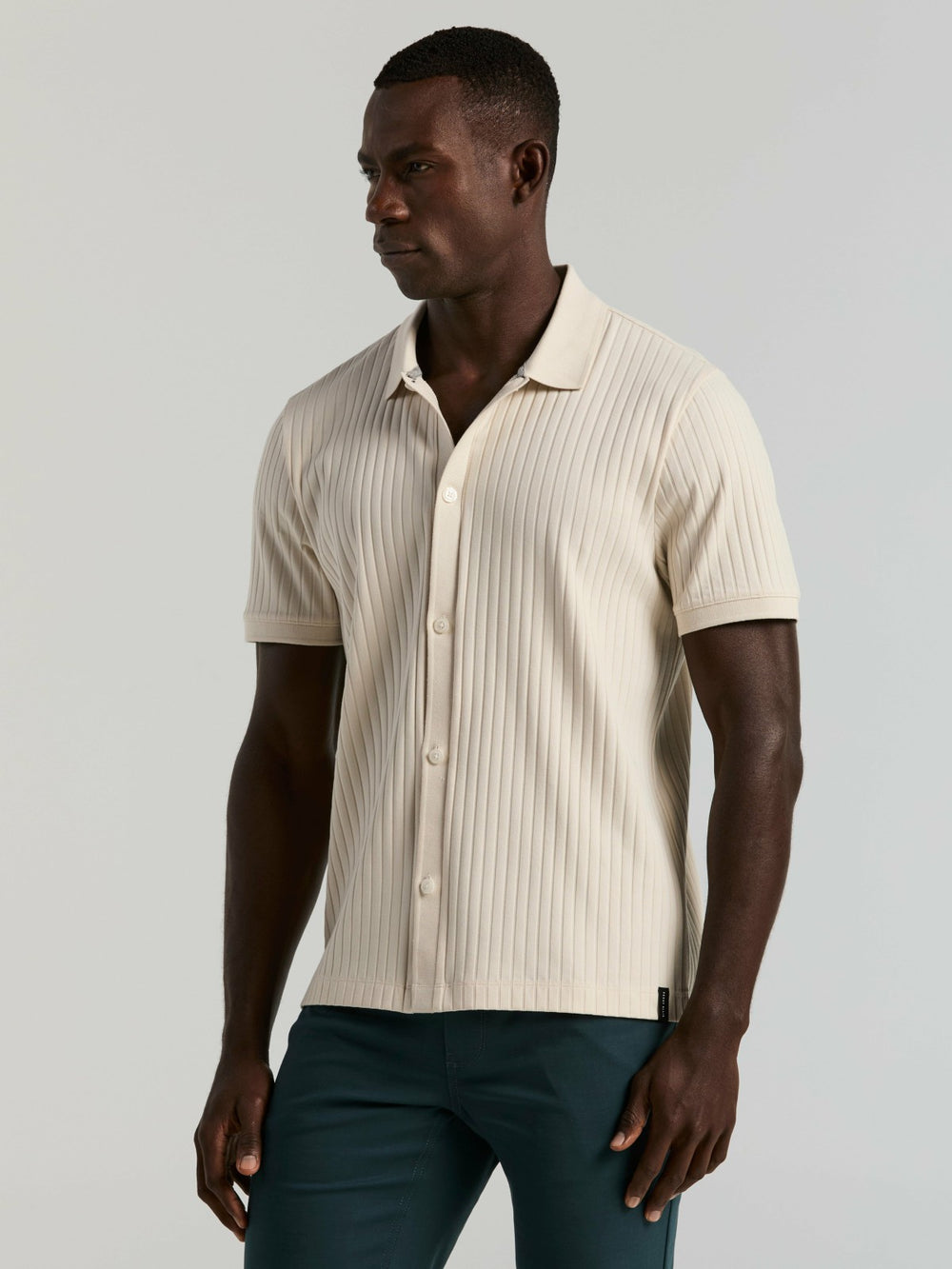 Ribbed Button Front Knit