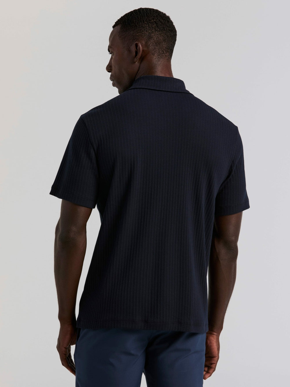 Vertical Stripe Jacquard Button Front Knit