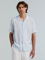 Textured Dobby Camp Collar Shirt