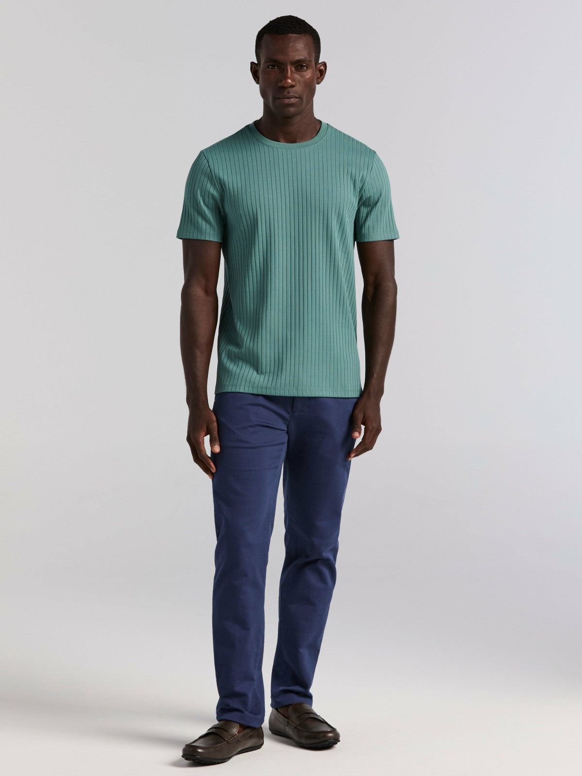 Ribbed Crew Neck Tee