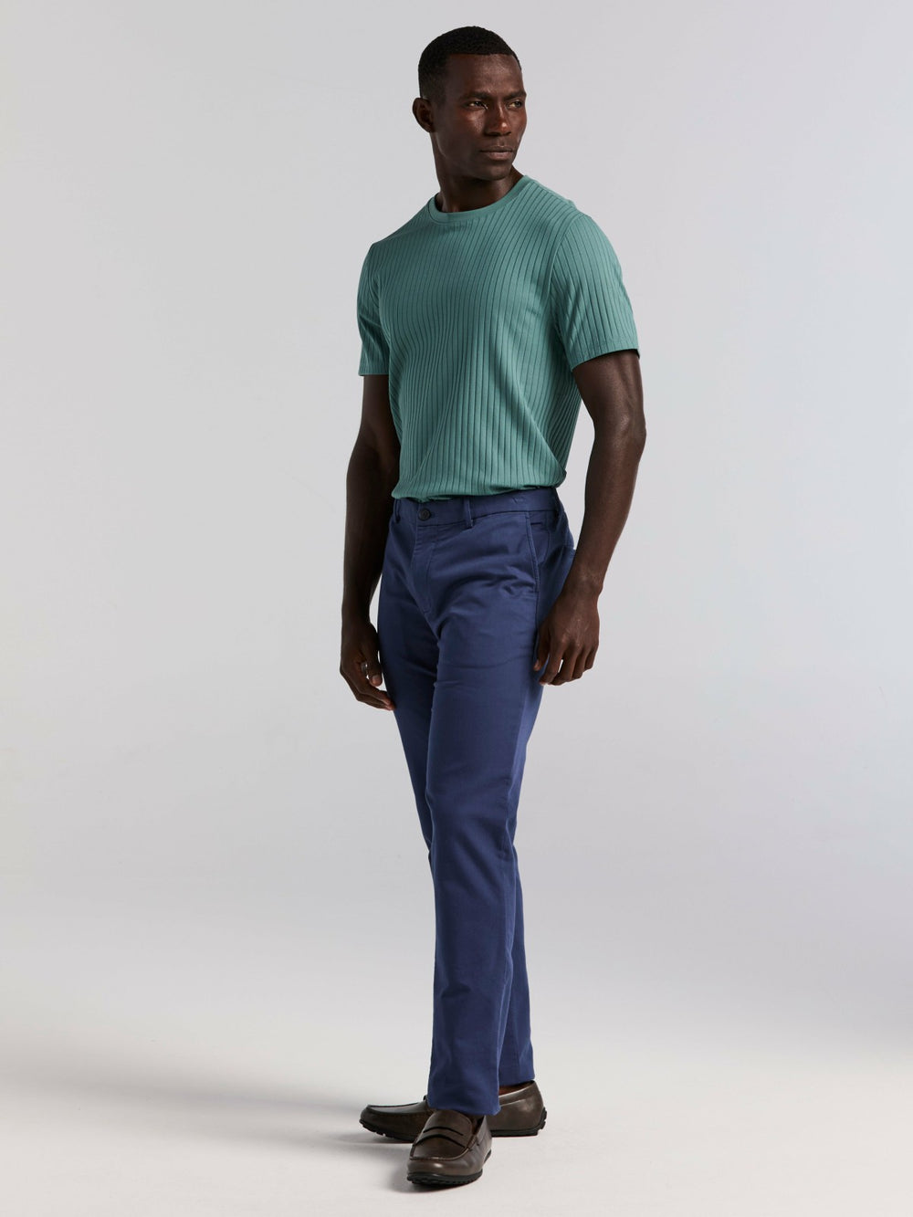 Ribbed Crew Neck Tee