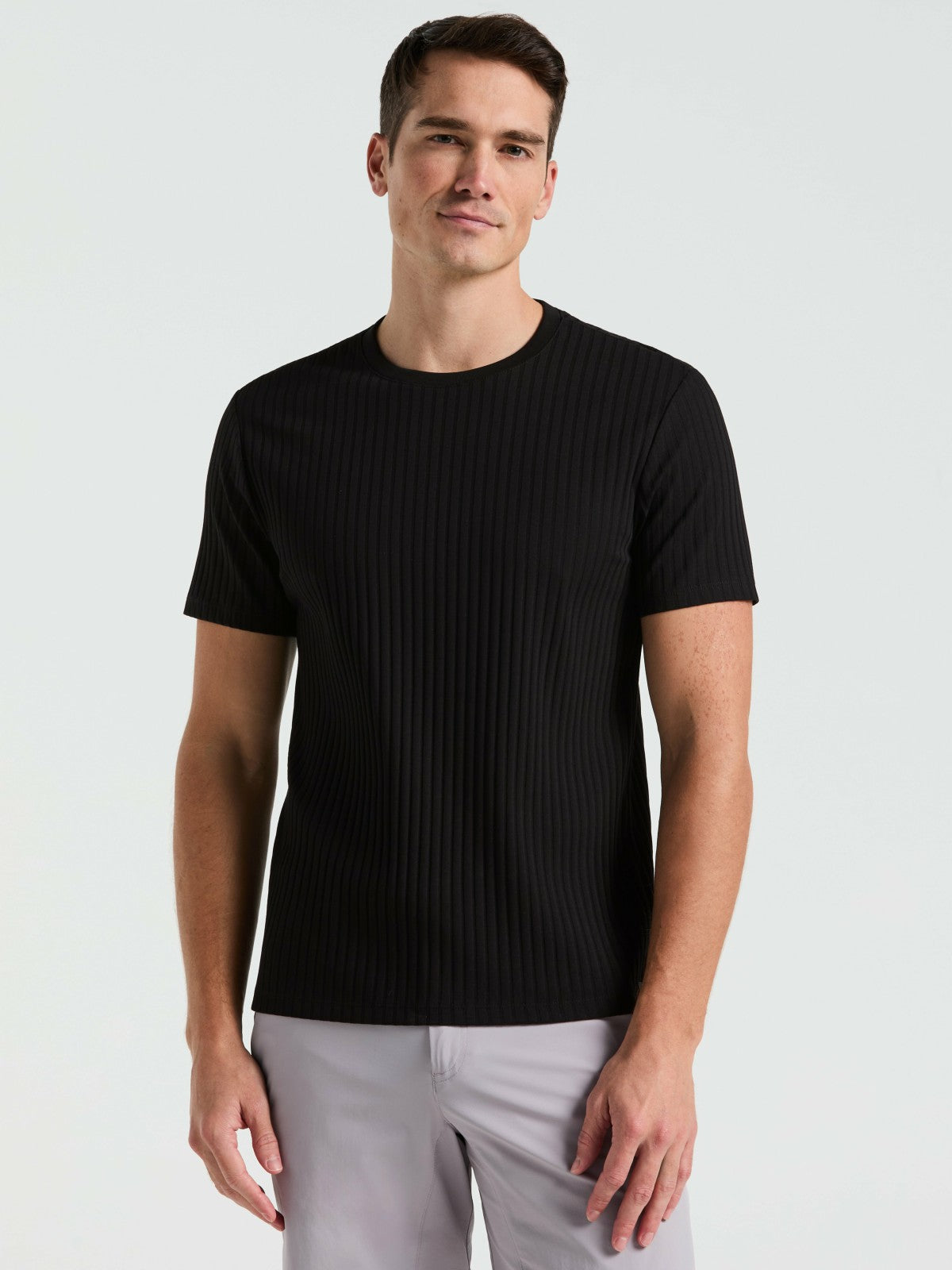 Ribbed Crew Neck Tee