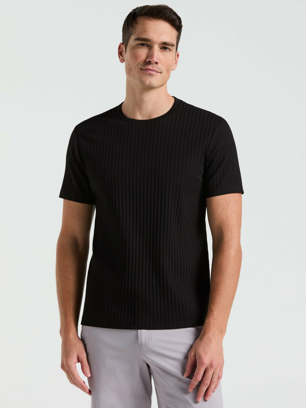 Ribbed Crew Neck Tee