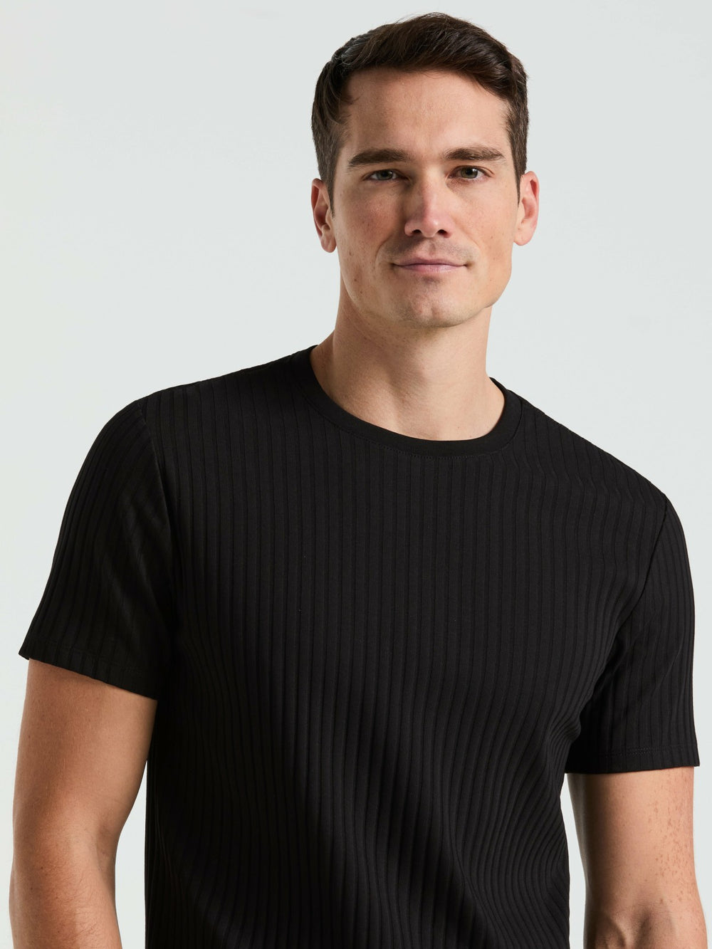 Ribbed Crew Neck Tee