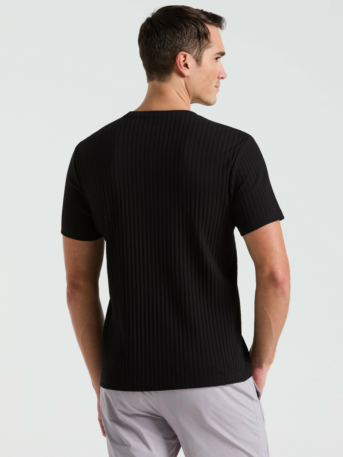 Ribbed Crew Neck Tee