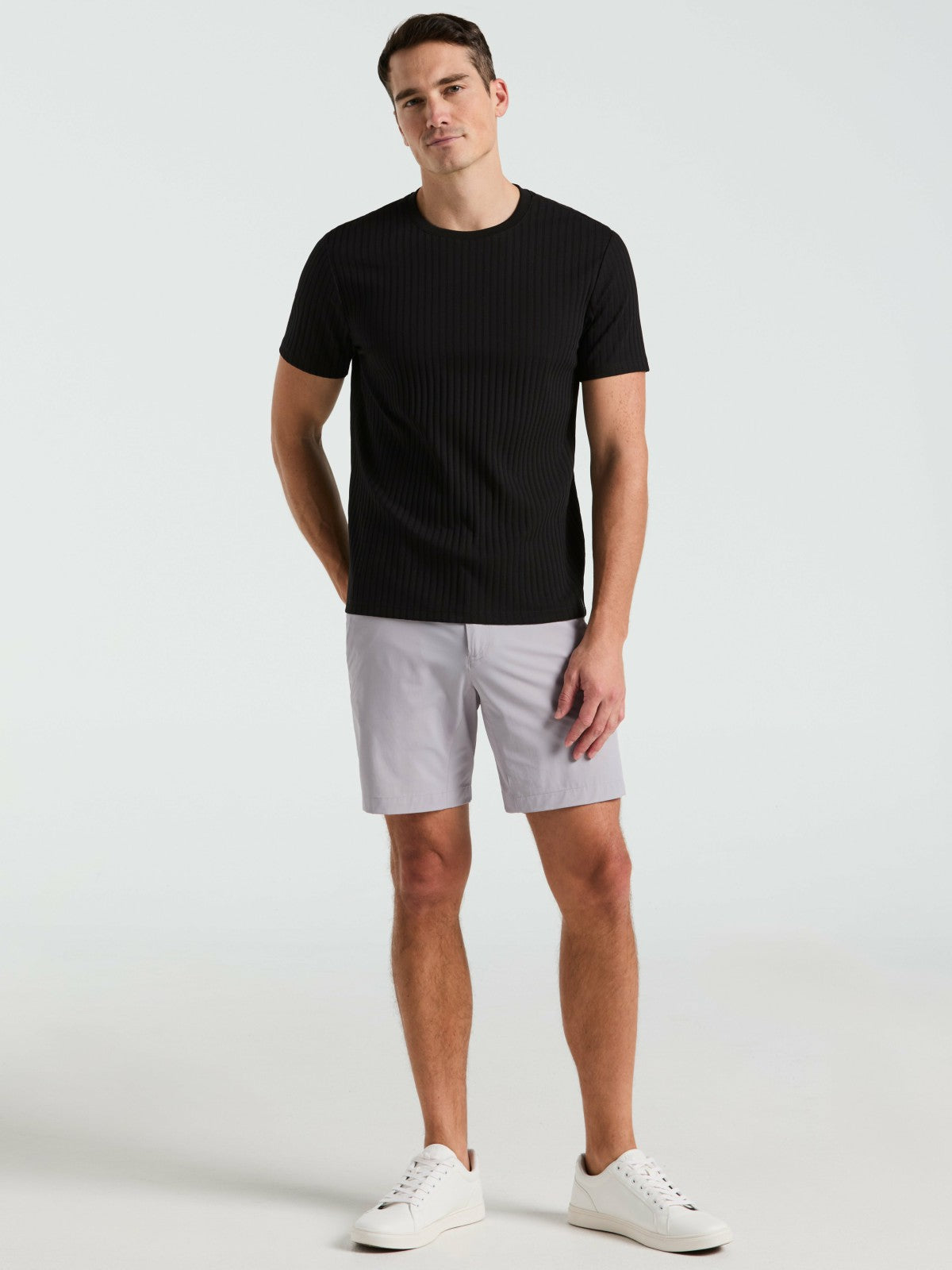 Ribbed Crew Neck Tee