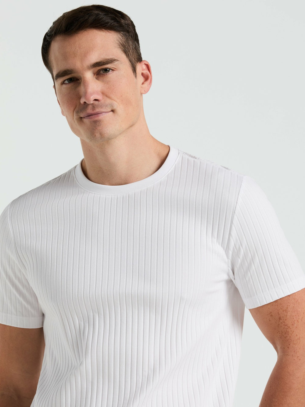 Ribbed Crew Neck Tee
