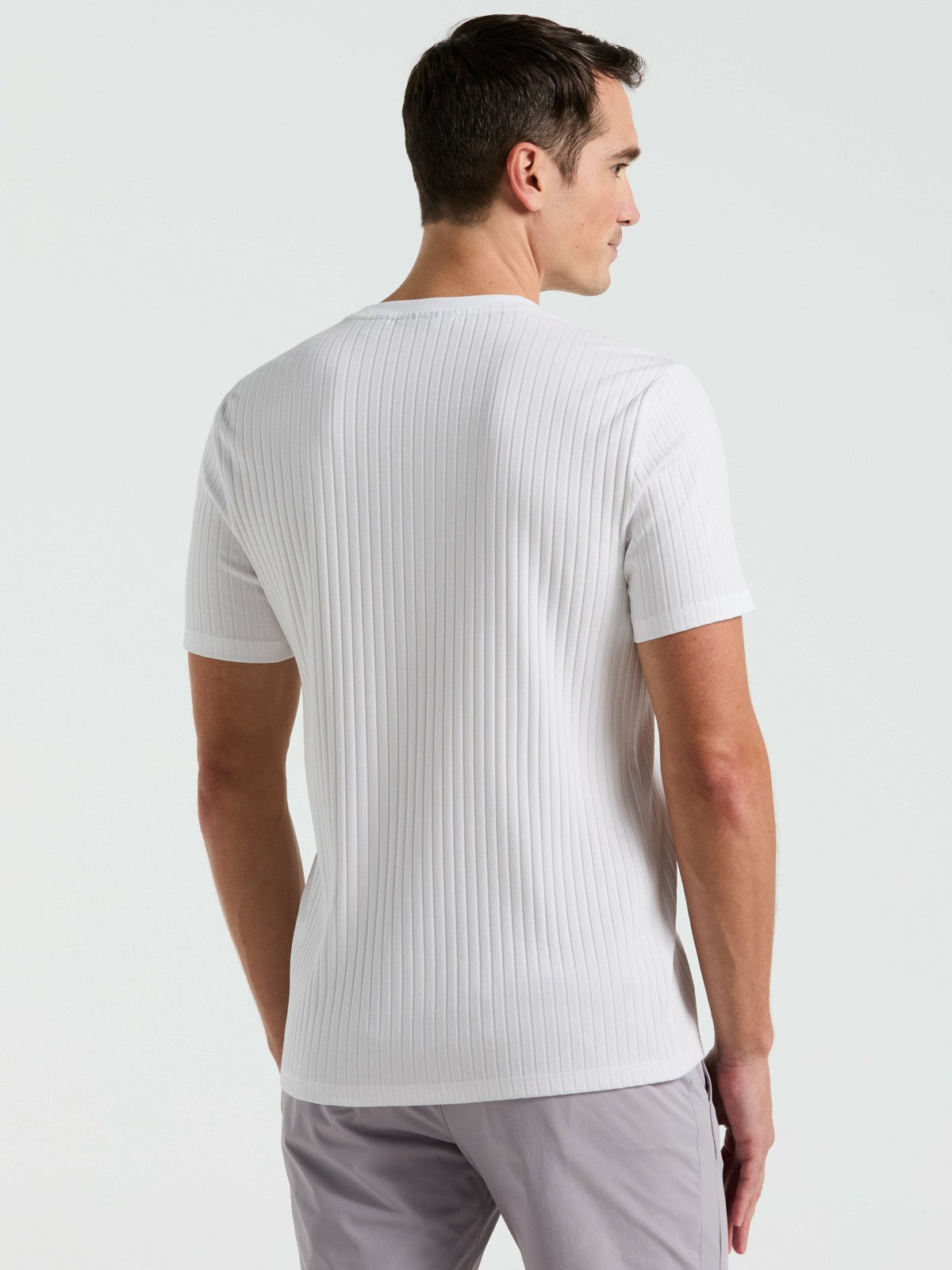 Ribbed Crew Neck Tee