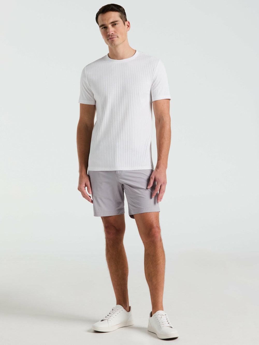 Ribbed Crew Neck Tee