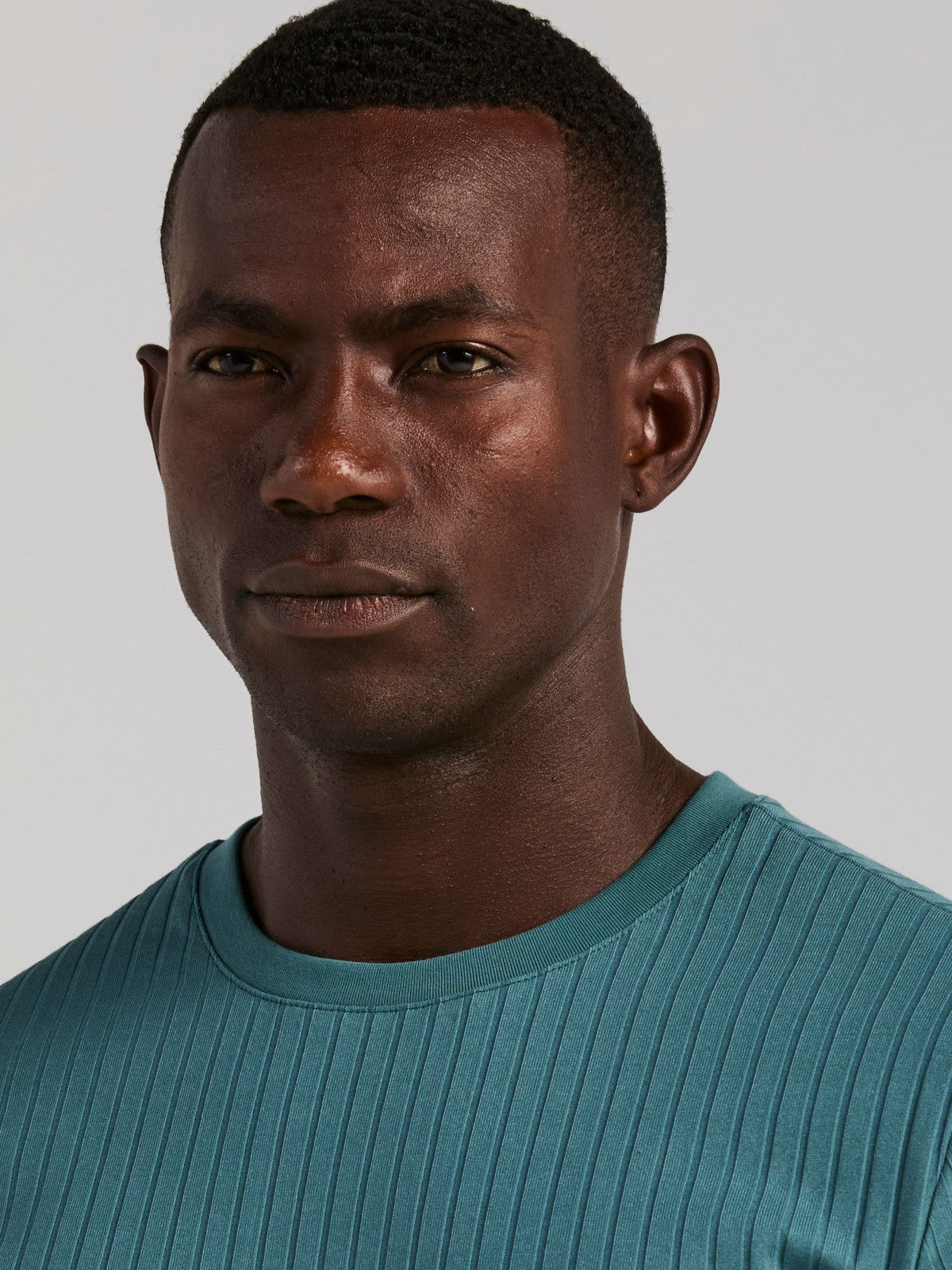 Ribbed Crew Neck Tee