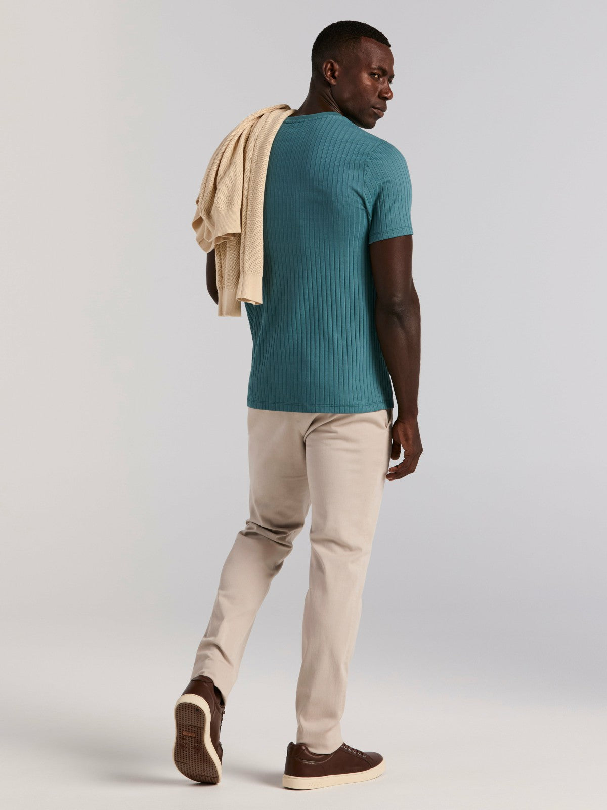 Ribbed Crew Neck Tee