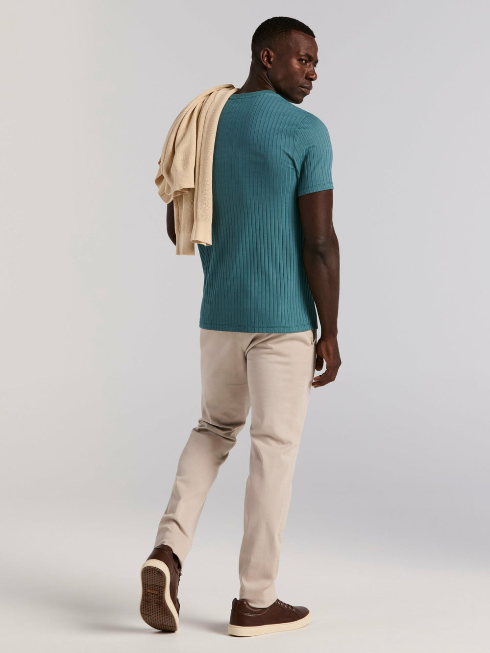 Ribbed Crew Neck Tee