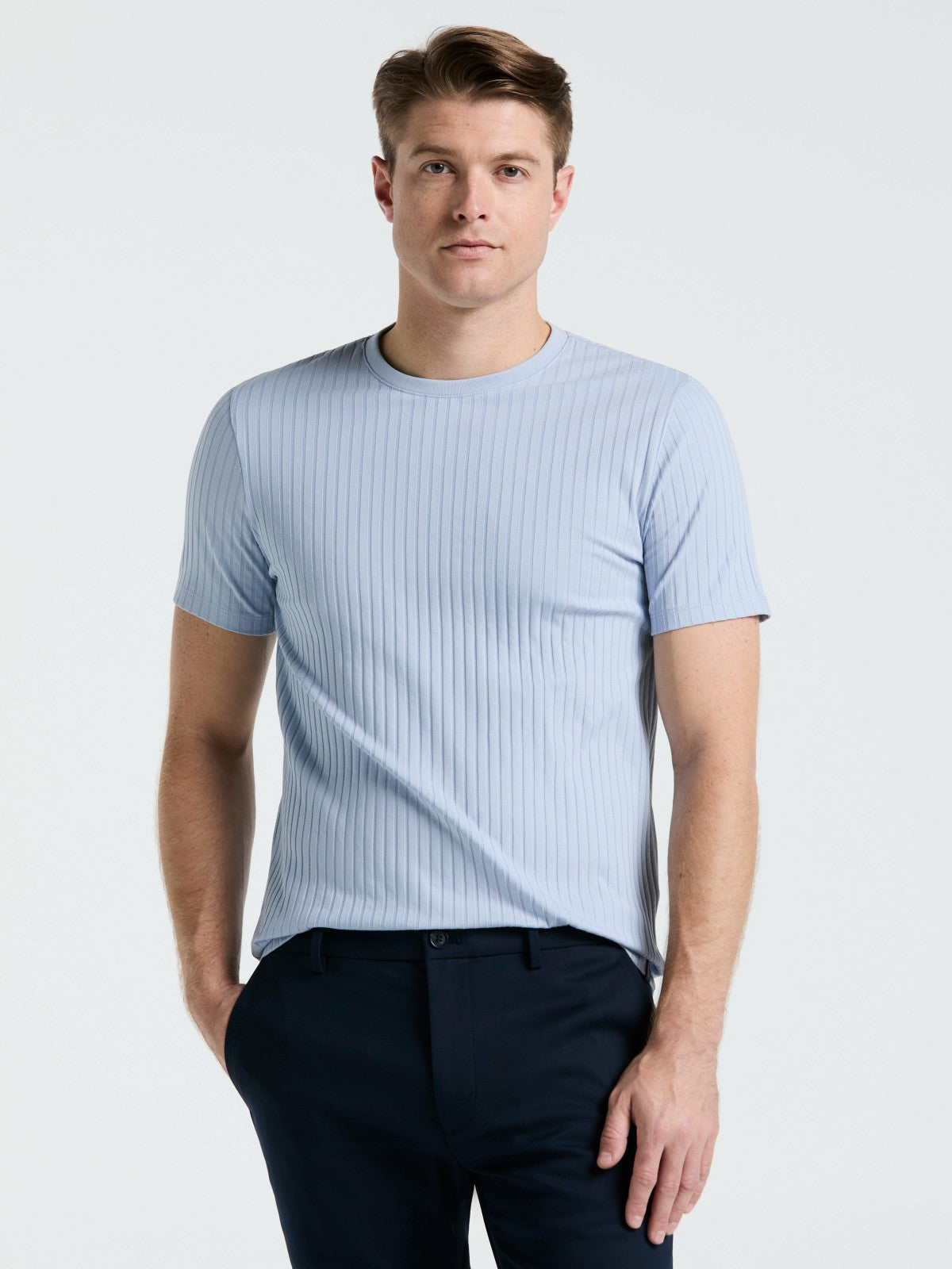 Ribbed Crew Neck Tee