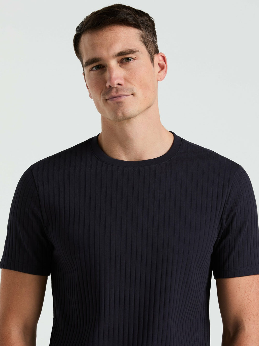 Ribbed Crew Neck Tee