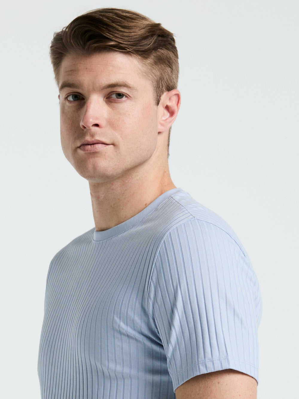 Ribbed Crew Neck Tee