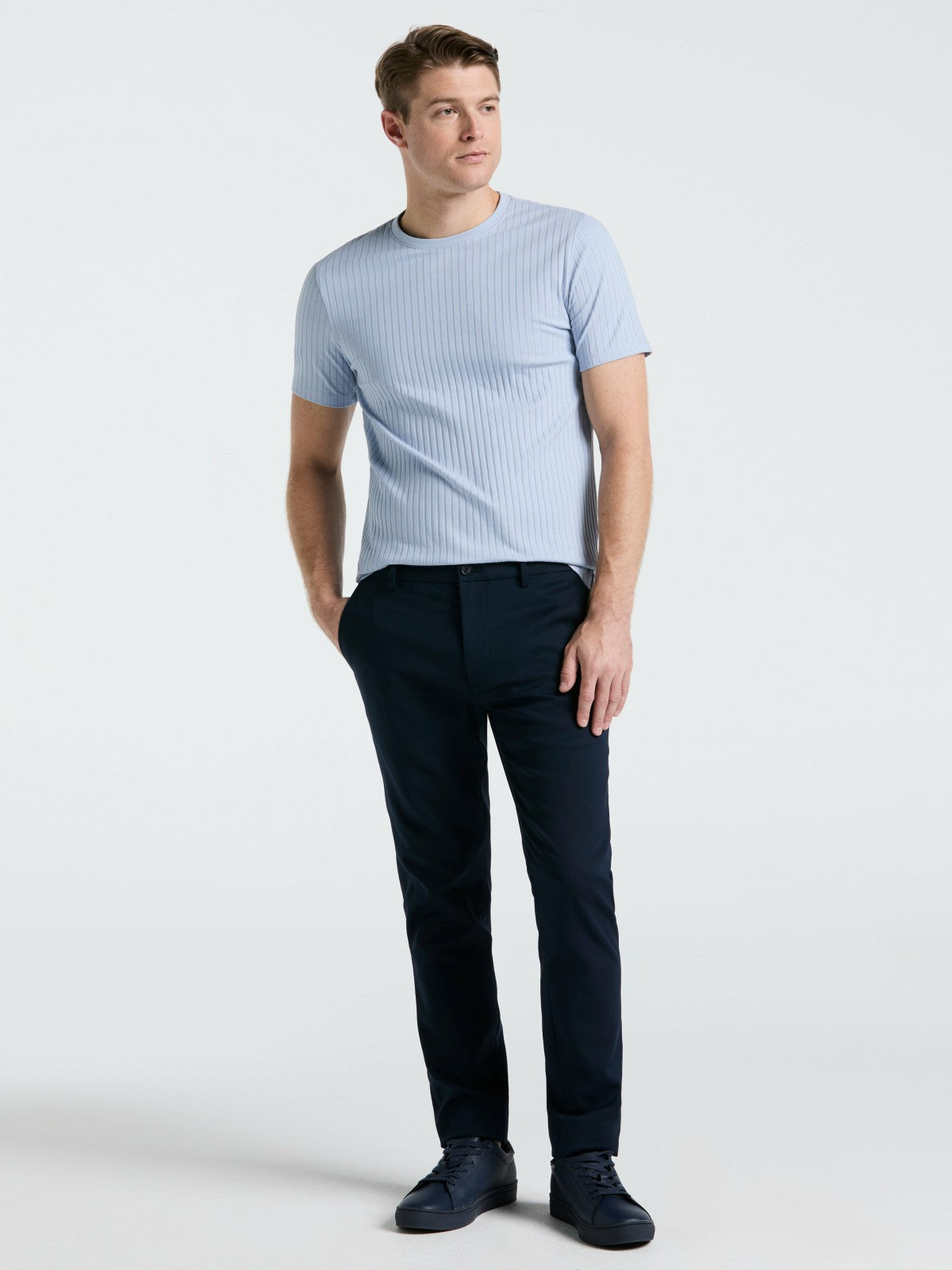 Ribbed Crew Neck Tee