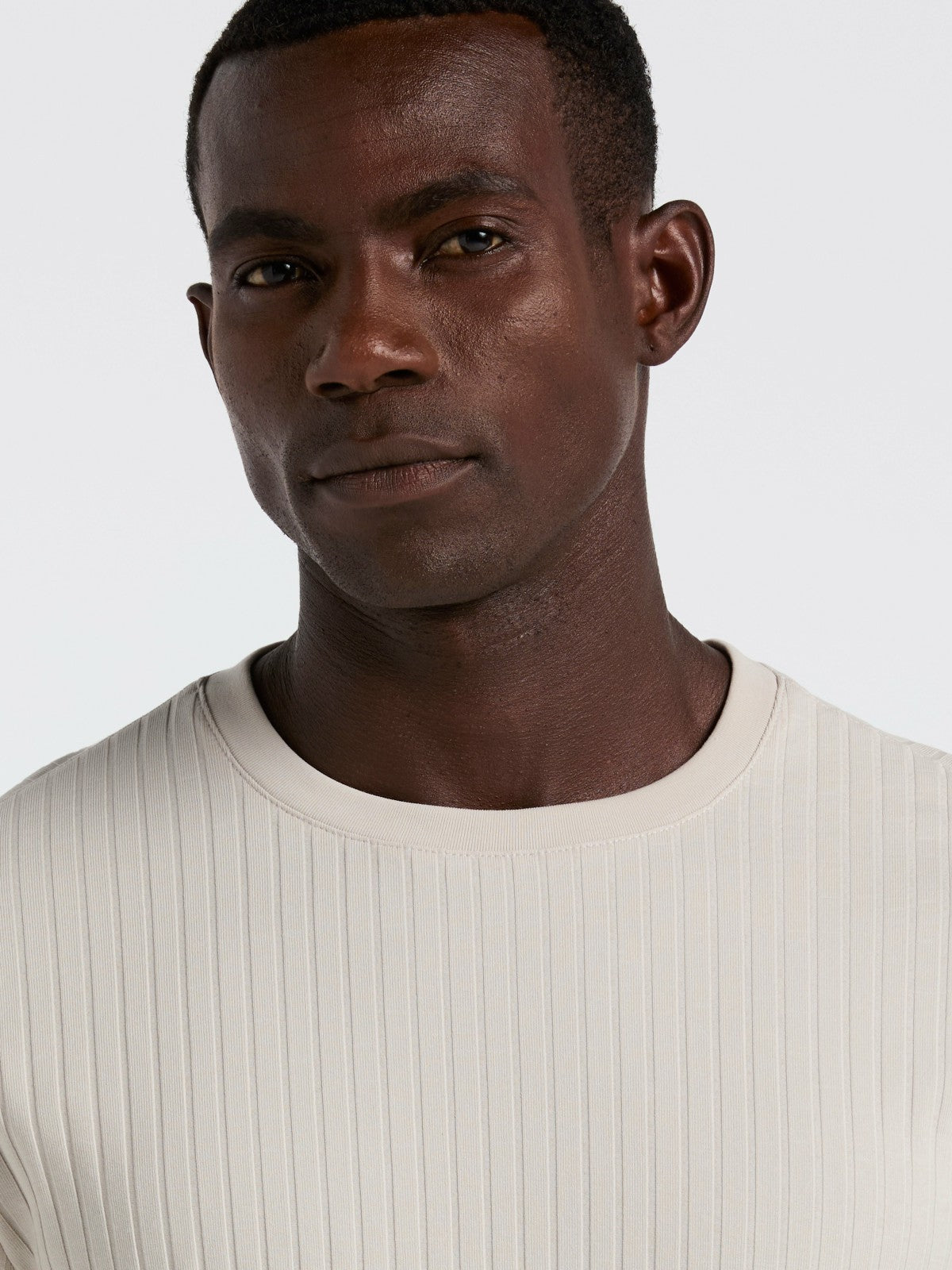Ribbed Crew Neck Tee