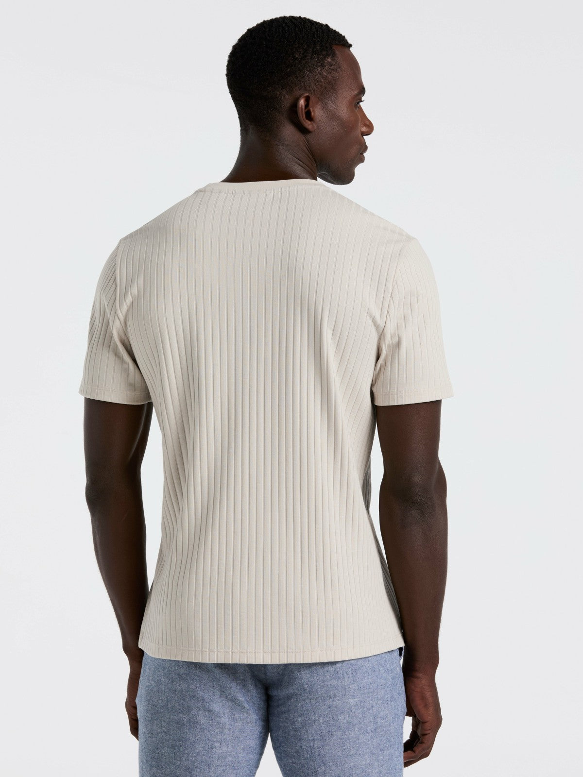 Ribbed Crew Neck Tee