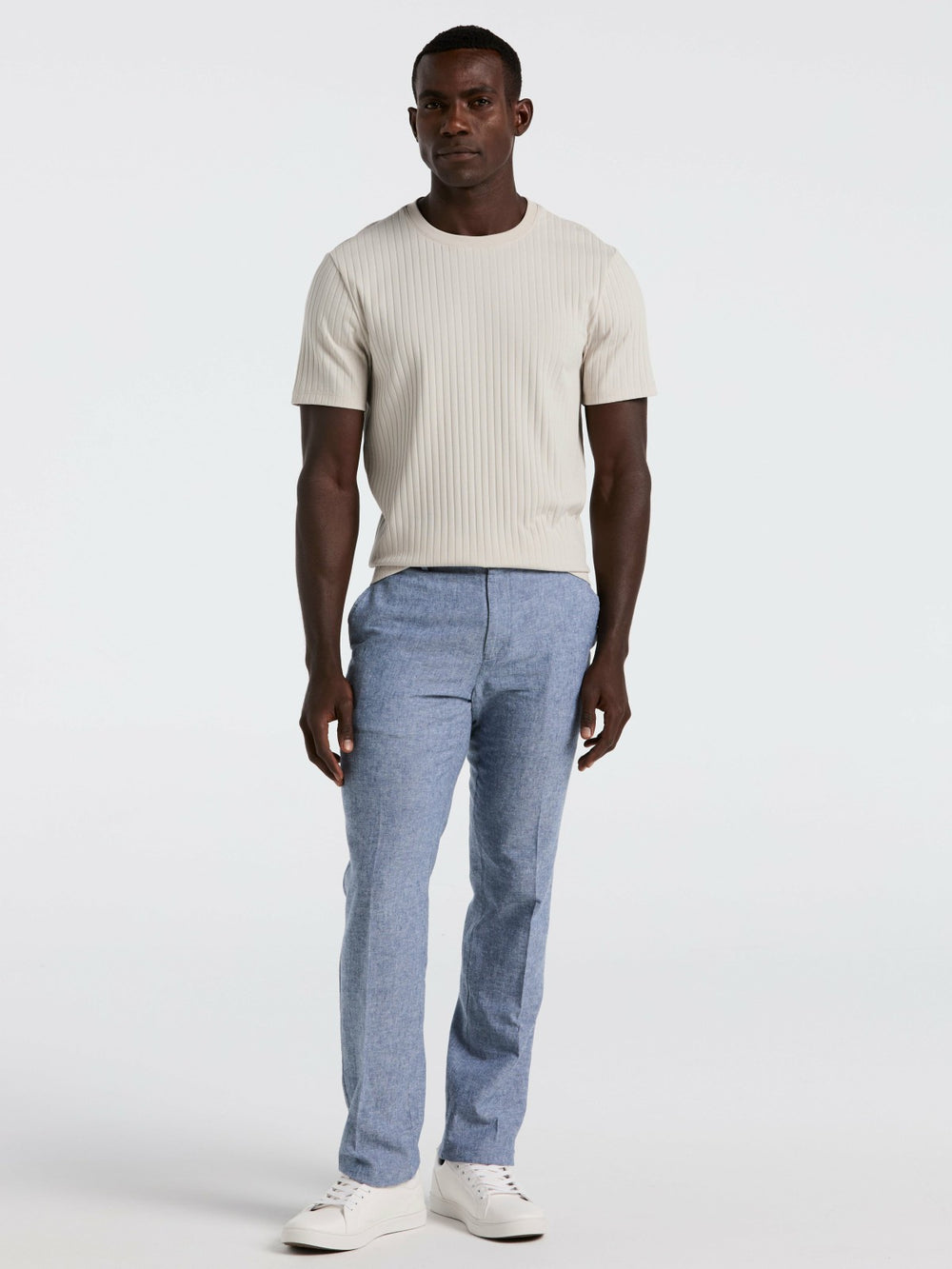 Ribbed Crew Neck Tee