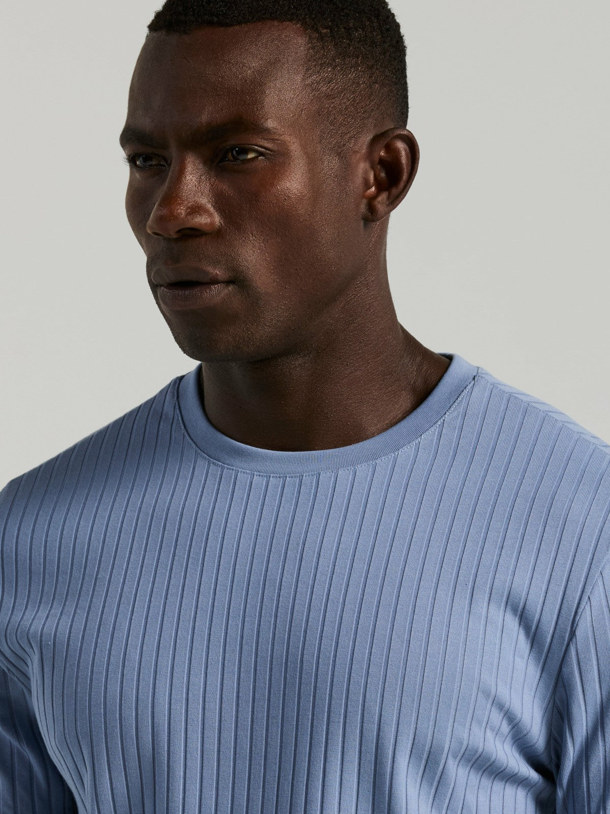 Ribbed Crew Neck Tee