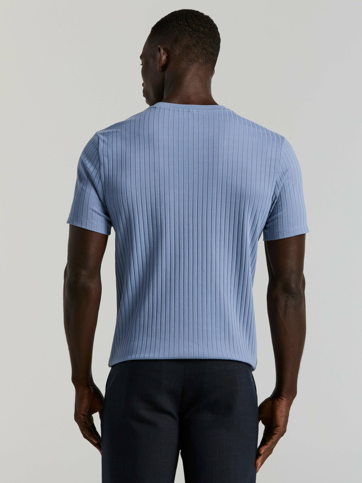 Ribbed Crew Neck Tee