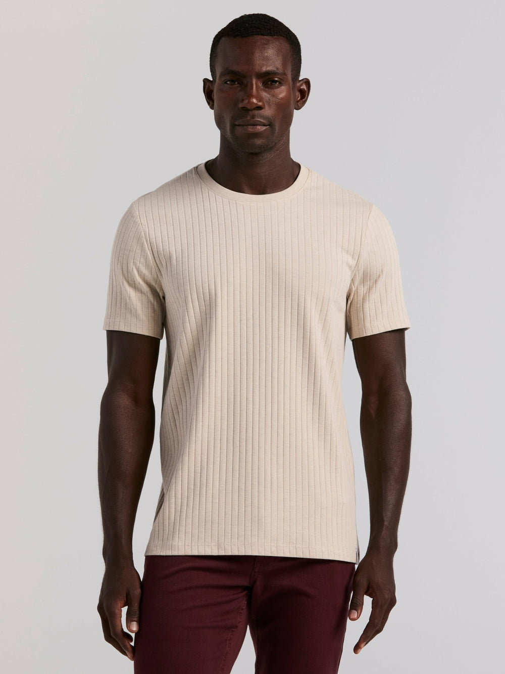 Ribbed Crew Neck Tee