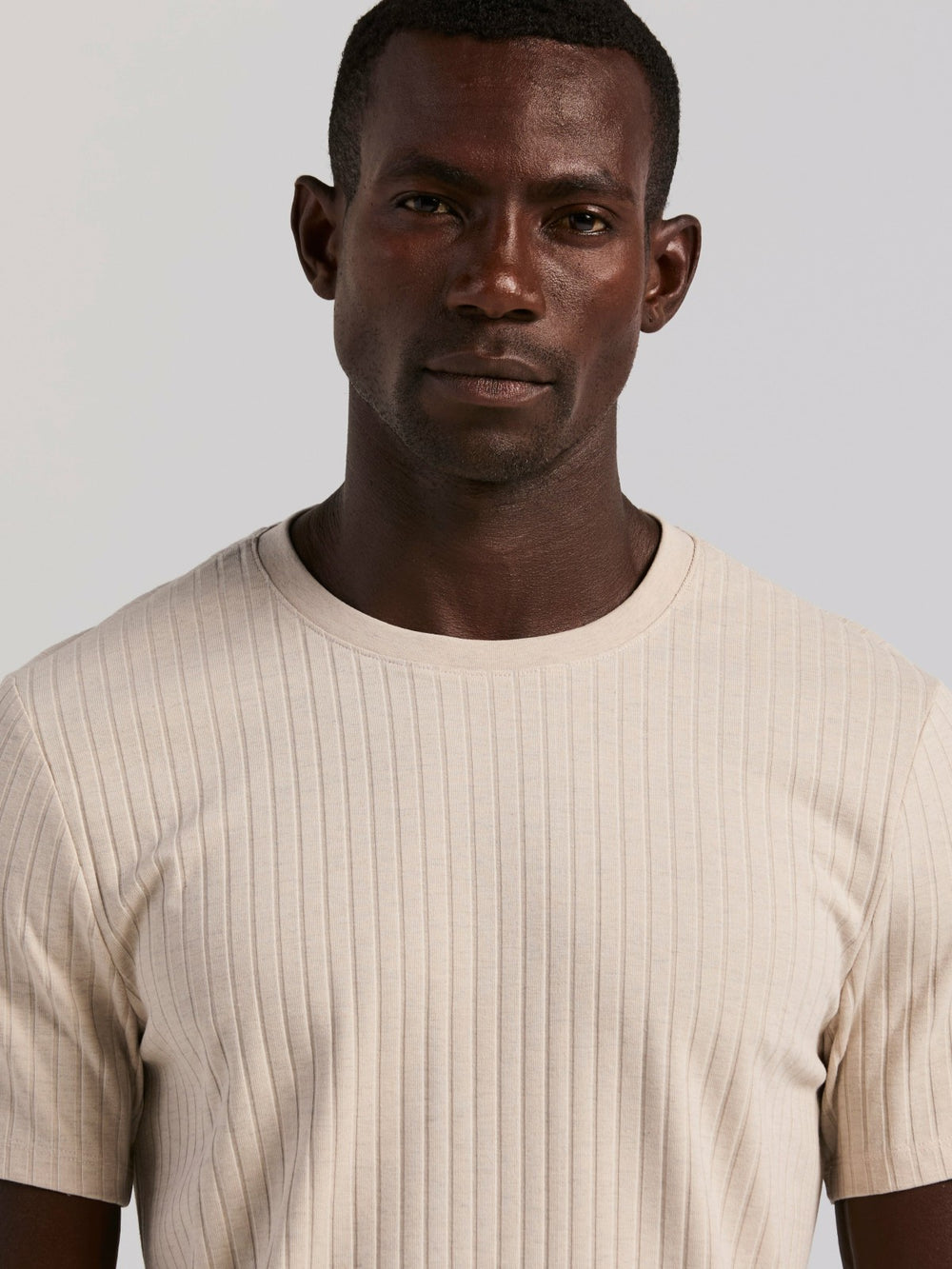 Ribbed Crew Neck Tee