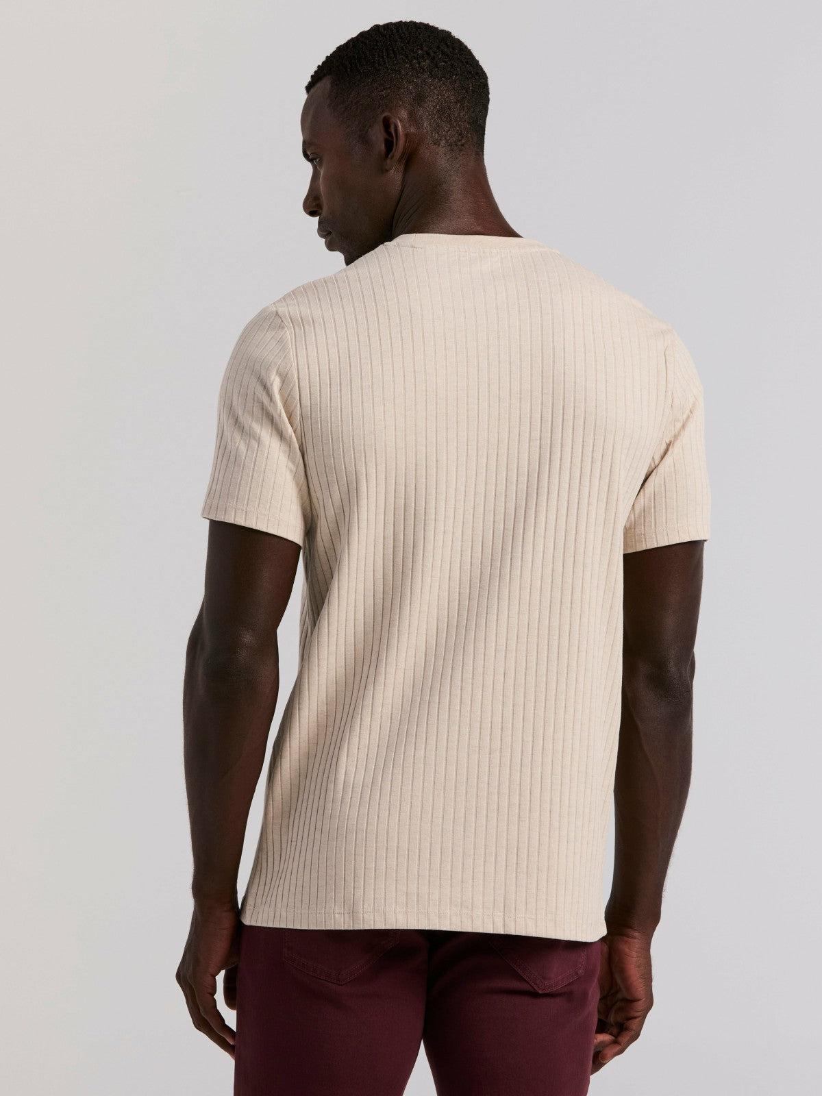 Ribbed Crew Neck Tee