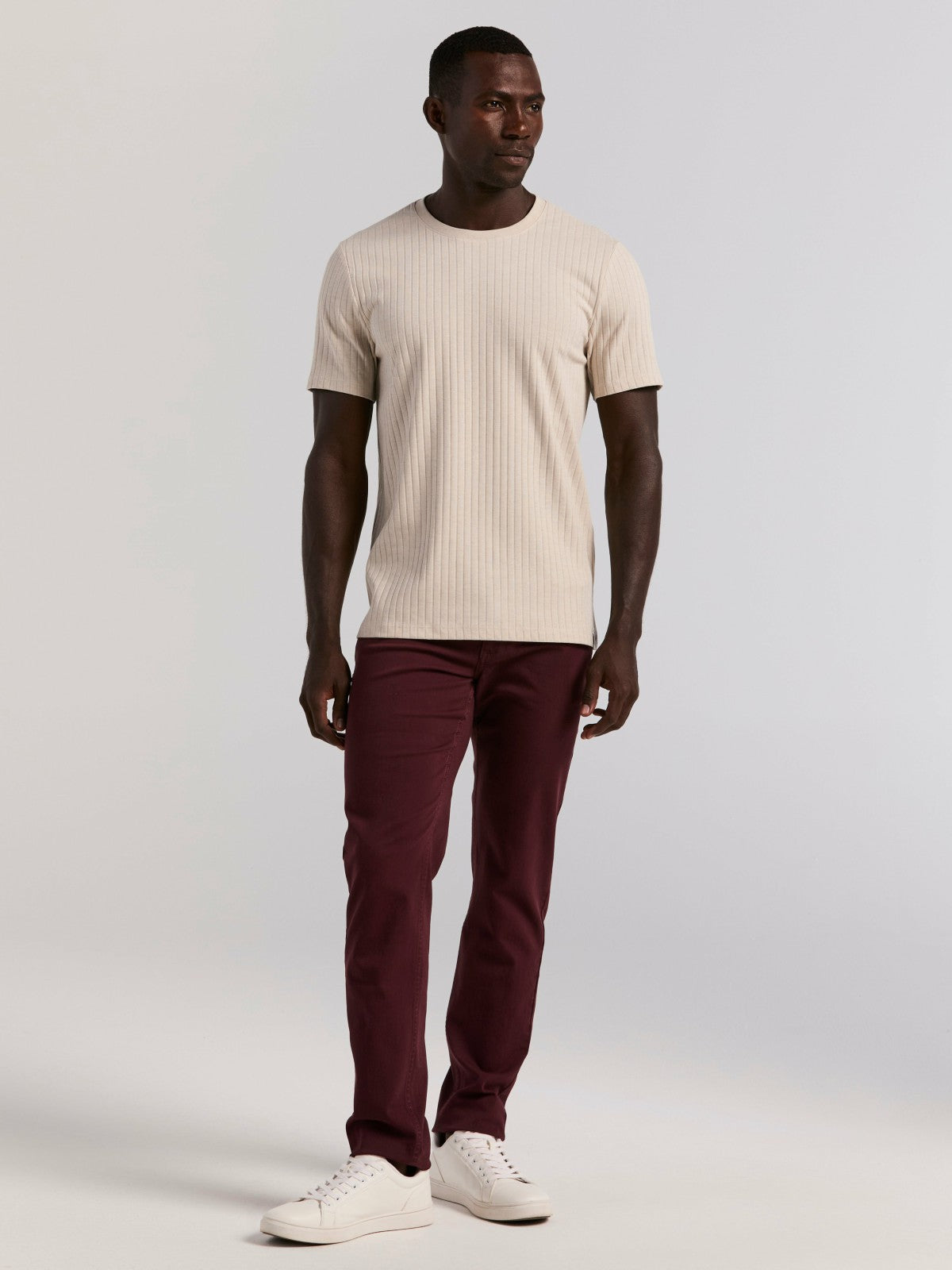Ribbed Crew Neck Tee