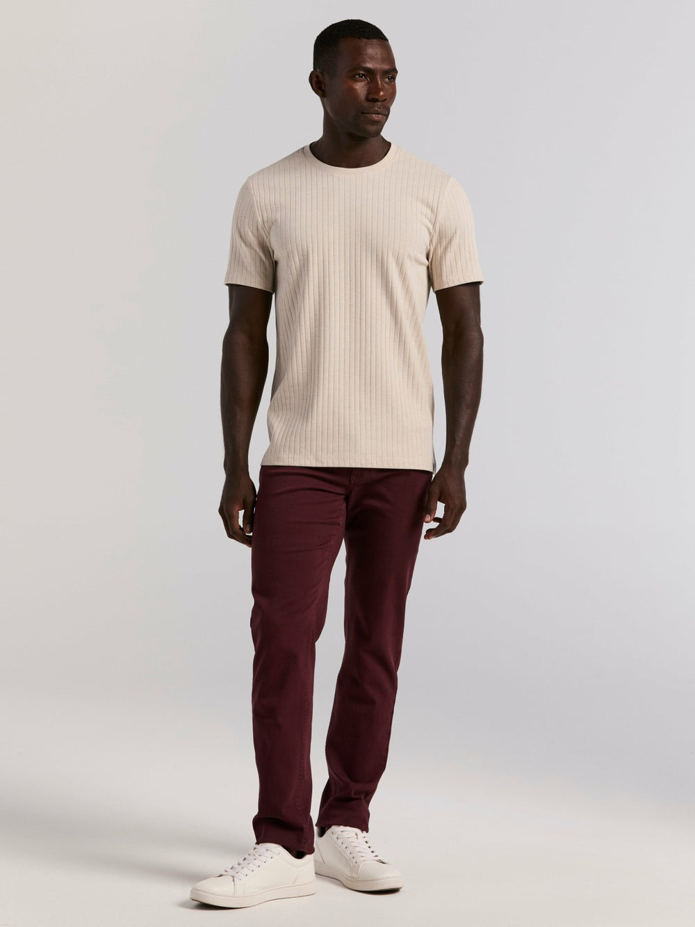 Ribbed Crew Neck Tee