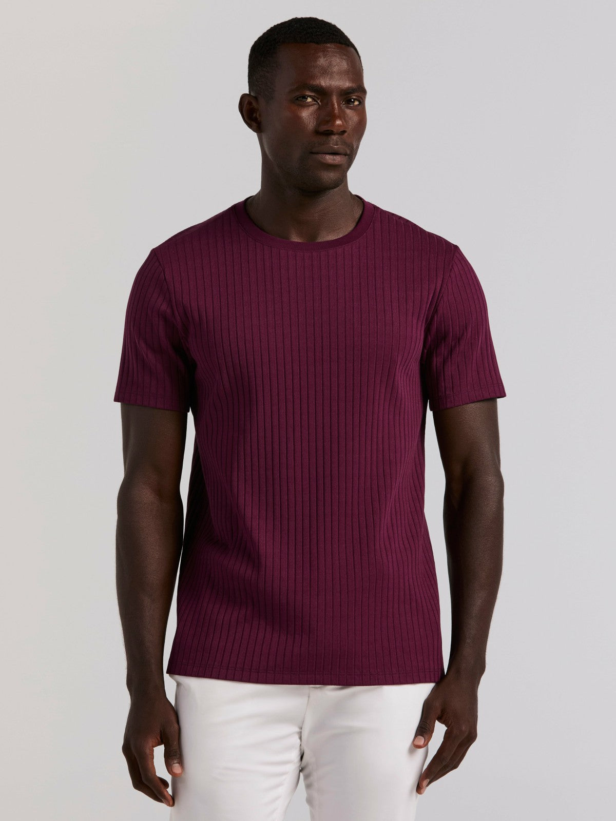 Ribbed Crew Neck Tee