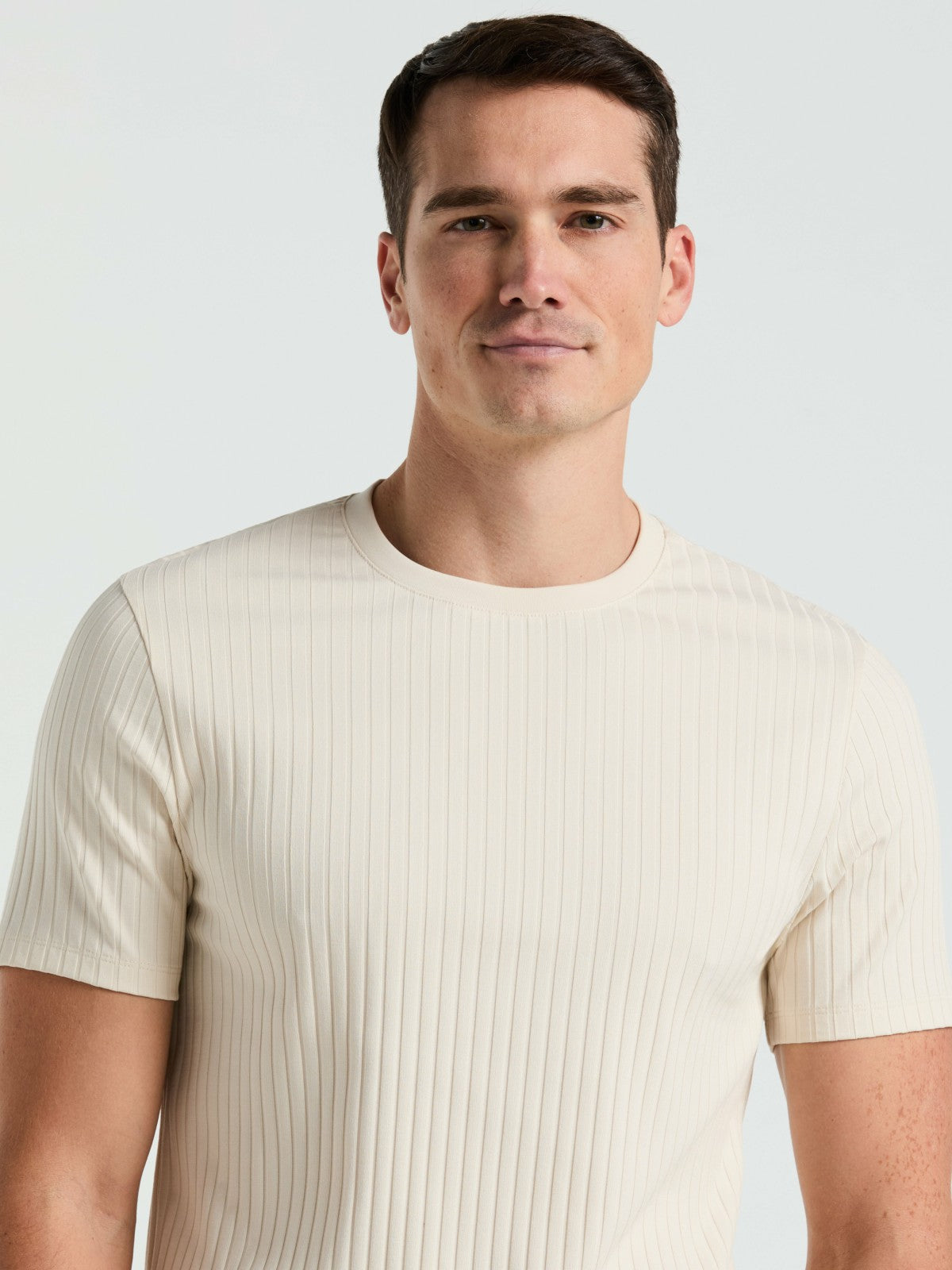 Ribbed Crew Neck Tee