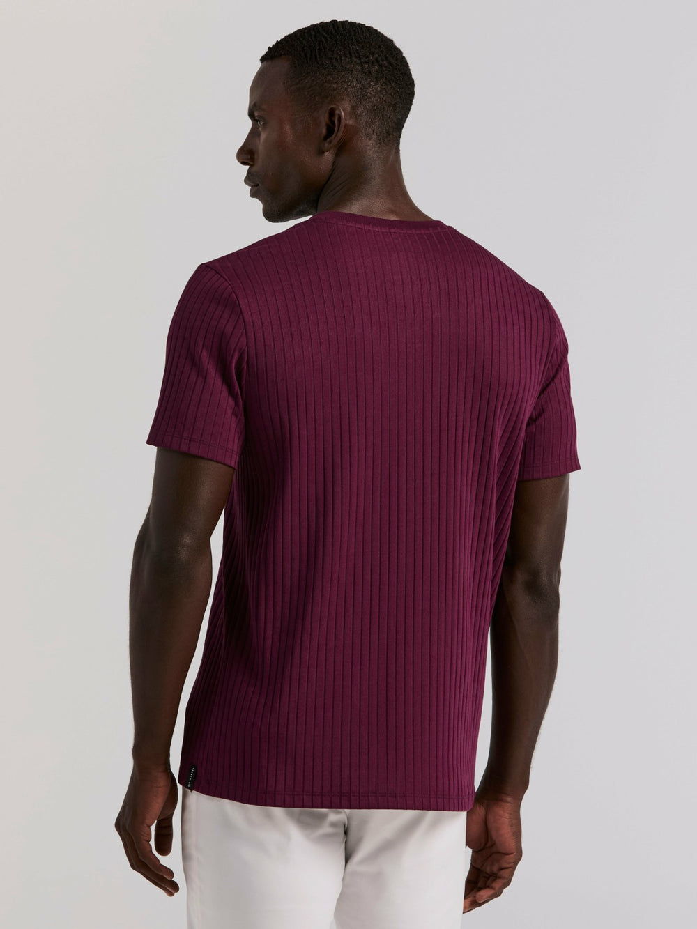 Ribbed Crew Neck Tee